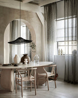 Betonlook eettafel organische vorm