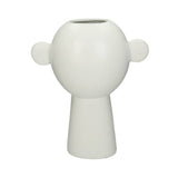 witte vaas met greepjes