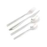 bestekset 16 delig mat zilver