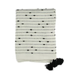 deken met pompoms van 100% katoen