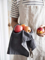 keukenschort van linnen  en katoen