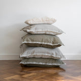 katoenen kussen met franjes