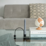 zwarte minimalistische kaarsenhouder