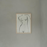 abstract print van vrouw