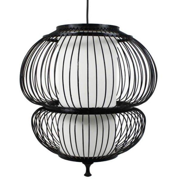 design lamp bamboe zwart