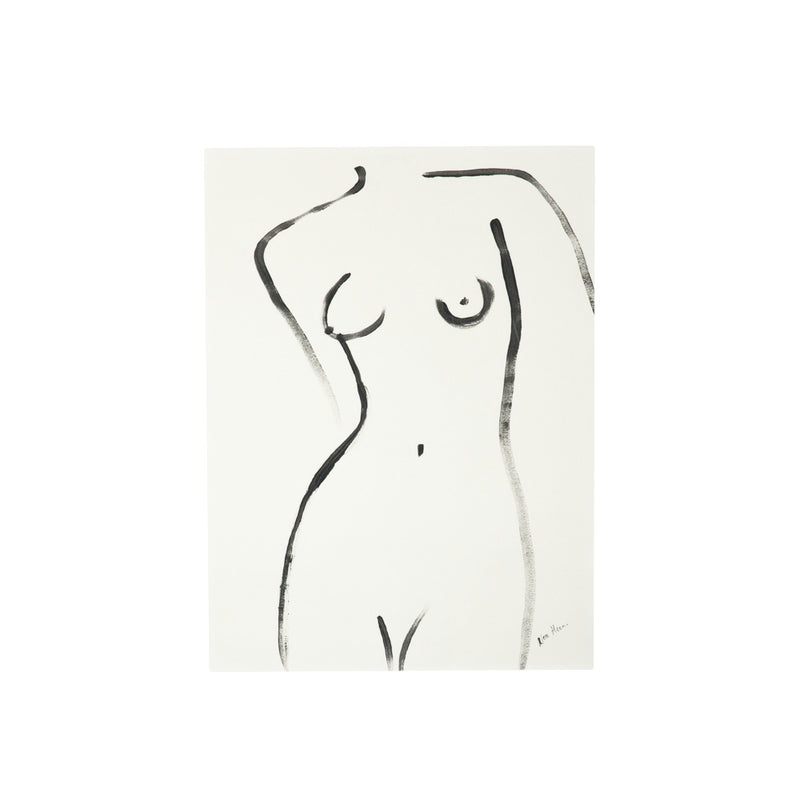 handgemaakt abstract print van vrouw