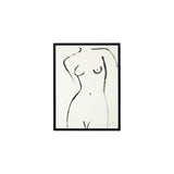 handgemaakt abstract print van vrouw met zwarte fotolijst