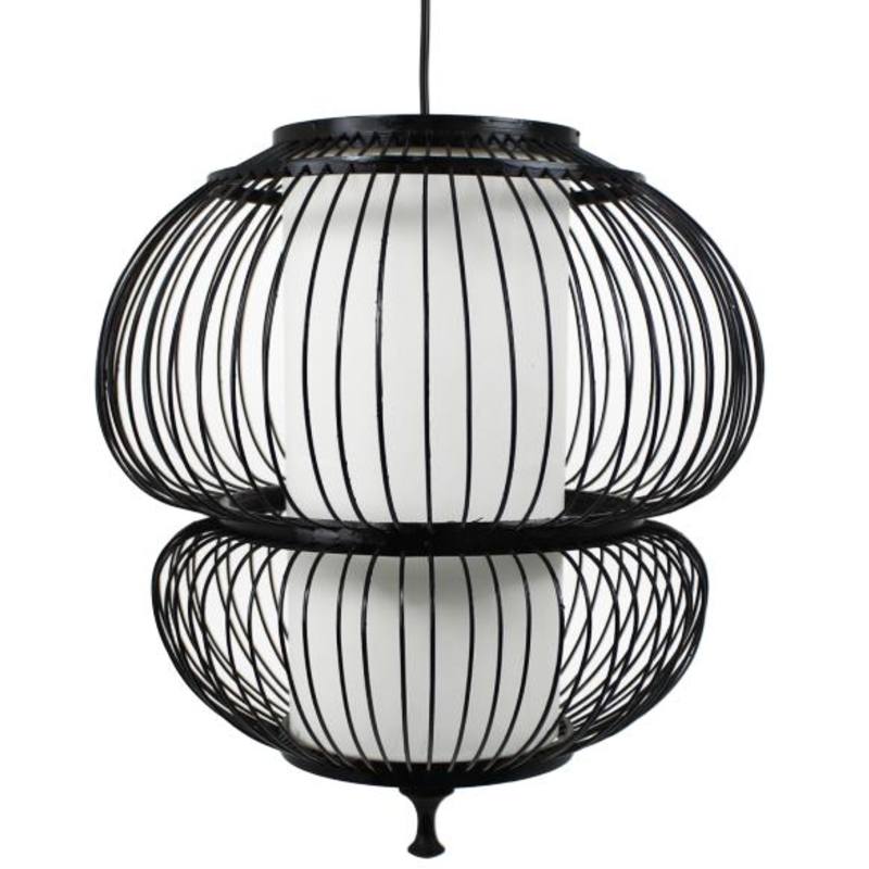 design lamp bamboe zwart
